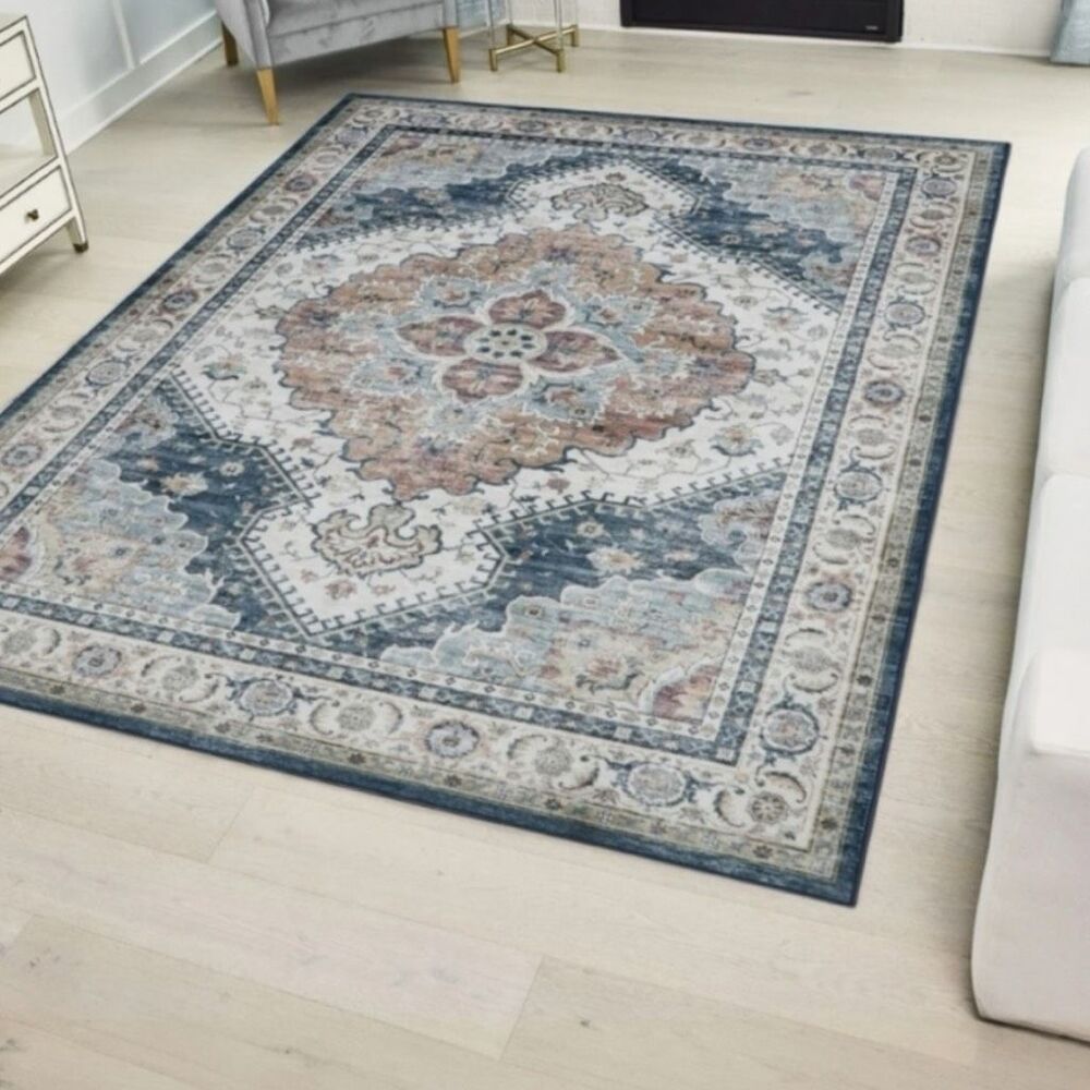 Nwt Wyatt & Ash Washable Indoor Area Rug – Geraldine Pattern in box 5.3 x 7.5